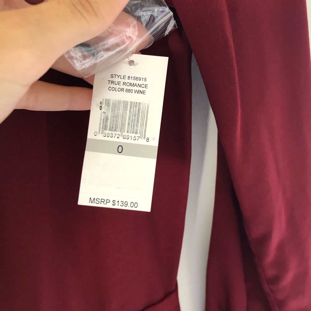 NWT 1. State Red Wine Romper w/ long sleeves Sz 0 - Picture 7 of 8